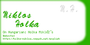 miklos holka business card